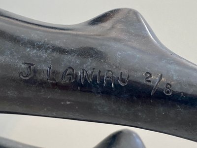 Jean LANIAU (1931) Nudo femminile Bronzo con patina blu Prova 2/8