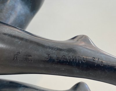 Jean LANIAU (1931) Nudo femminile Bronzo con patina blu Prova 2/8