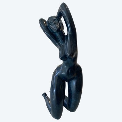 Jean LANIAU (1931) Nudo femminile Bronzo con patina blu Prova 2/8