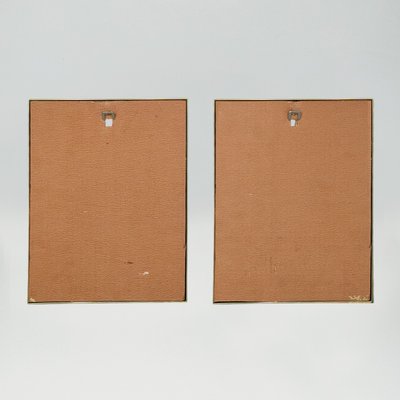 1980s Pair Of Framed Prints "Glam Girl" by Ferraro. 