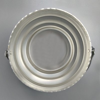 1960s Elegant Champagne Ice Bucket by Arir in Aluminium. Made in Italy