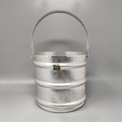1960s Elegant Champagne Ice Bucket by Arir in Aluminium. Made in Italy