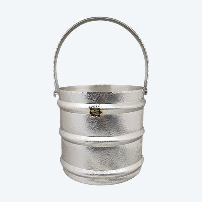 1960s Elegant Champagne Ice Bucket by Arir in Aluminium. Made in Italy