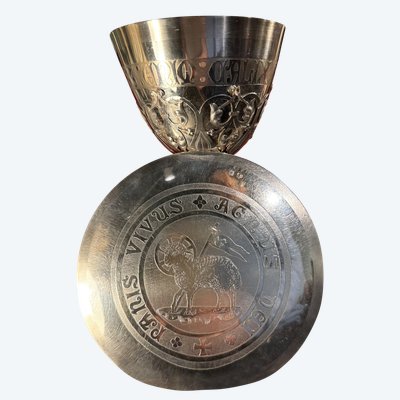 Silver Chalice And Paten - Maison Trioullier - XIXth century