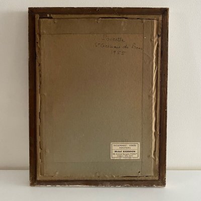 Aquarell auf Papier Porträt einer jungen Frau von Françoise Carrel