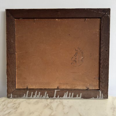 Öl auf Karton von Henri Malfroy Savigny Fischereihafen