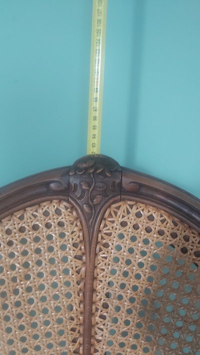 Beautiful Louis XV style caned office armchair
