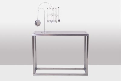 Casa Jansen. Console in alluminio spazzolato. 1970s. LS6176108P