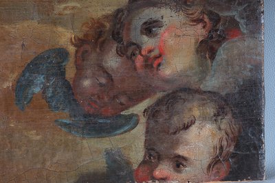 Tableau XVII ème, 3 Têtes d’anges