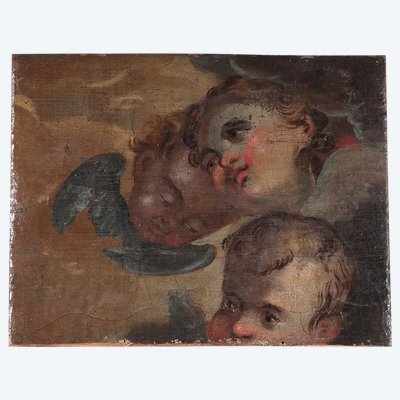 Tableau XVII ème, 3 Têtes d’anges