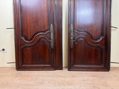 Coppia di porte in rovere in stile Luigi XV