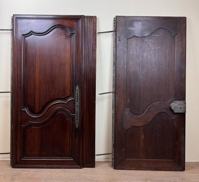 Coppia di porte in rovere in stile Luigi XV