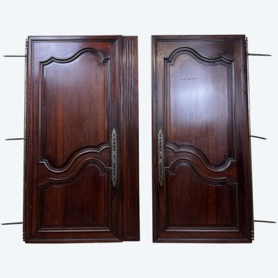 Coppia di porte in rovere in stile Luigi XV