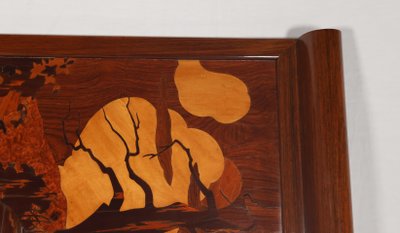 Solid Mahogany And Inlaid Art Deco Tray
