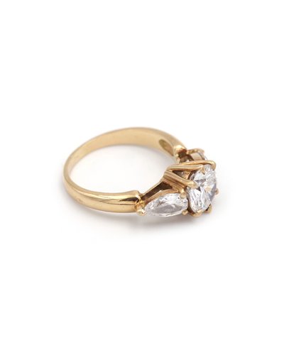Diamantring 2.40 Ct In Gold 18 Karat, Verlobungsring Diamant 1.70 Ct, Vintage-Schmuckstück