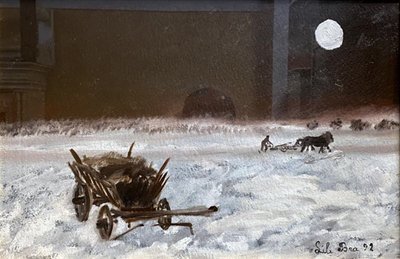Lili Bra : Large Oil On Panel Signed And Dated Bottom Right
