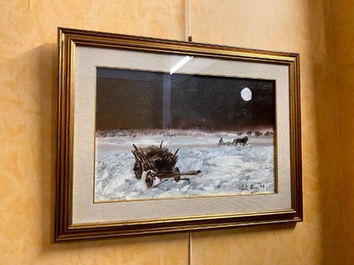 Lili Bra : Large Oil On Panel Signed And Dated Bottom Right