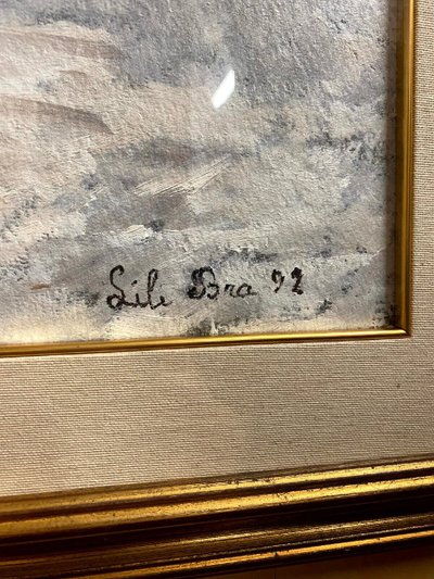 Lili Bra : Large Oil On Panel Signed And Dated Bottom Right
