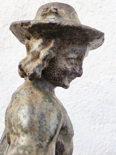 Cast Iron Mercury Statue