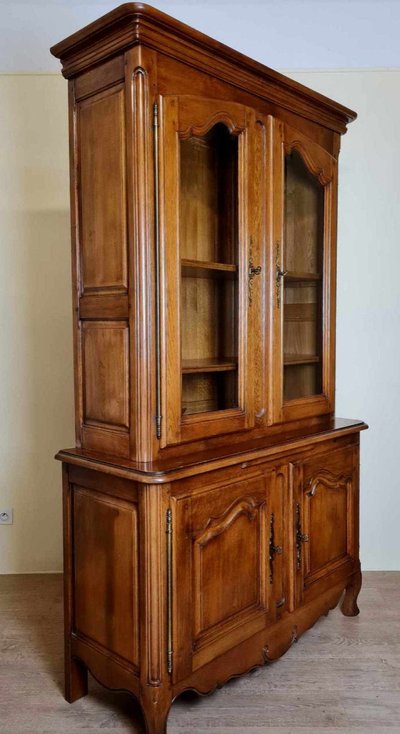 Libreria rustica d'epoca in legno massiccio del XX secolo