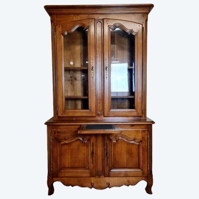 Libreria rustica d'epoca in legno massiccio del XX secolo