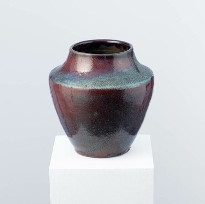 Vase en grès à couverte sang-de-boeuf - Eugène lion