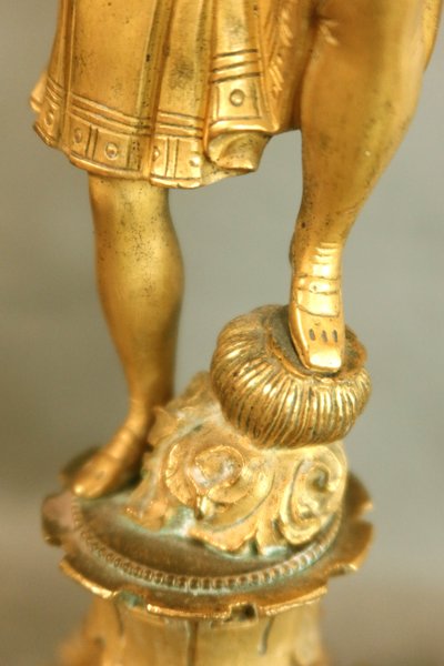 Coppia di candelabri in bronzo dorato XIX secolo