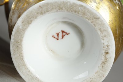 PARIS PORCELAIN SERVICE WITH LANDSCAPE DECORATION