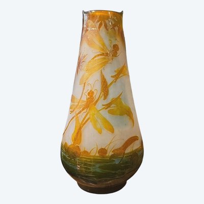 Emile Gallé Monumental Vase "Aux Libellules"