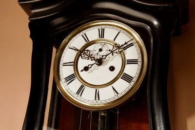  Viennese-style wall regulator clock, Austria/Black Forest Germany circa 1850-80.