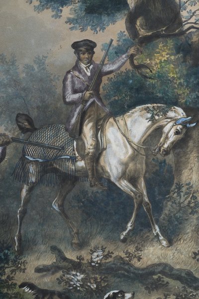 TWO COLOR ENGRAVINGS ENHANCED WITH GOUACHE SIGNED CARLE VERNET
