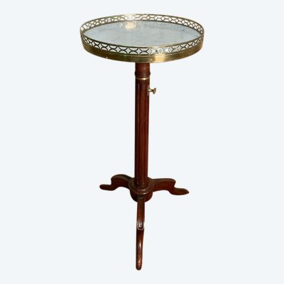 Guéridon Tripode à crémaillère style Louis XVI
