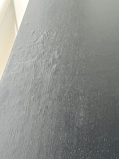 Table USM Haller T59 stratifié noir et acier chromé
