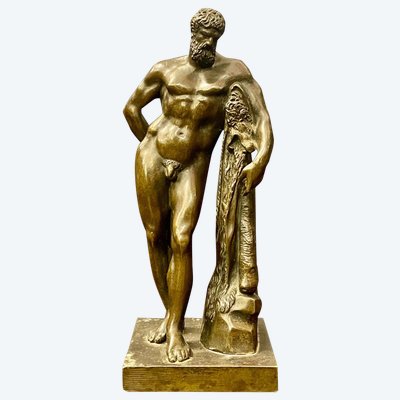 Piccola edizione in bronzo dell'Ercole Farnese, XIX secolo 