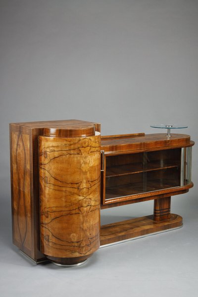 2ER ART DECO MÖBEL AUS NUSSBAUM