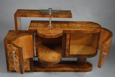 2ER ART DECO MÖBEL AUS NUSSBAUM