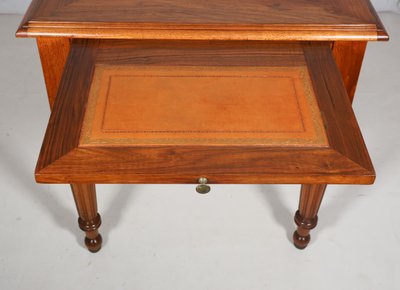 Scrivania piatta in stile Luigi Filippo con cassetti estraibili