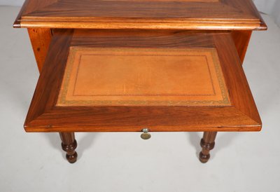 Scrivania piatta in stile Luigi Filippo con cassetti estraibili