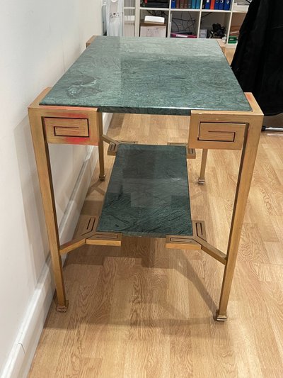 Marcel COARD (1889 – 1975), rare table console à deux plateaux, signée