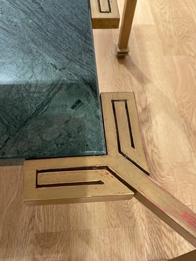 Marcel COARD (1889 – 1975), rare table console à deux plateaux, signée