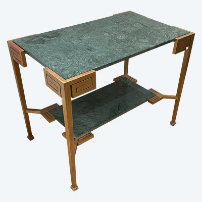 Marcel COARD (1889 – 1975), rare table console à deux plateaux, signée