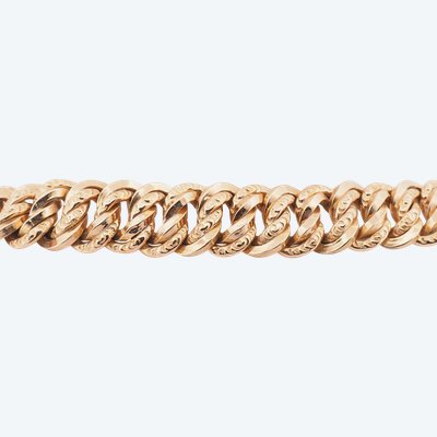 Bracciale vintage americano in maglia in oro rosa