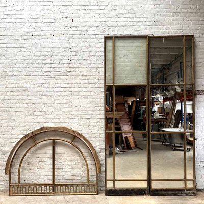 Porta a doppio vetro con traverso