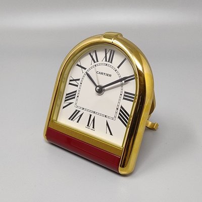 Splendido orologio-sveglia Cartier Romane Pendulette degli anni '80. Prodotto in Svizzera