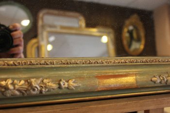 Small mirror restoration, patina, gold and mercury 43 x 55 cm