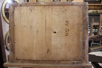 Small mirror restoration, patina, gold and mercury 43 x 55 cm