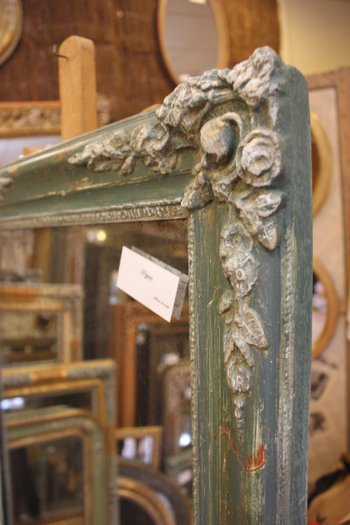 Antique rectangle mirror, patina and mercury 58 x 74