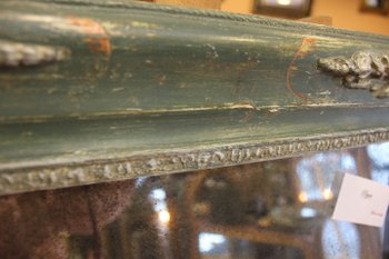 Antique rectangle mirror, patina and mercury 58 x 74
