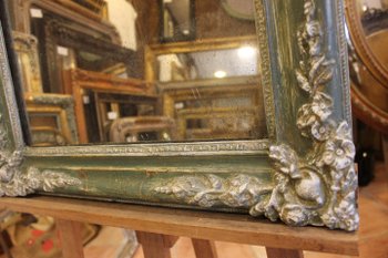 Antique rectangle mirror, patina and mercury 58 x 74