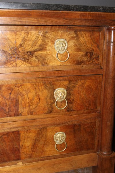 Cassettiera Impero in Noce XIX secolo